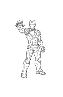 Iron Man kleurplaat 4